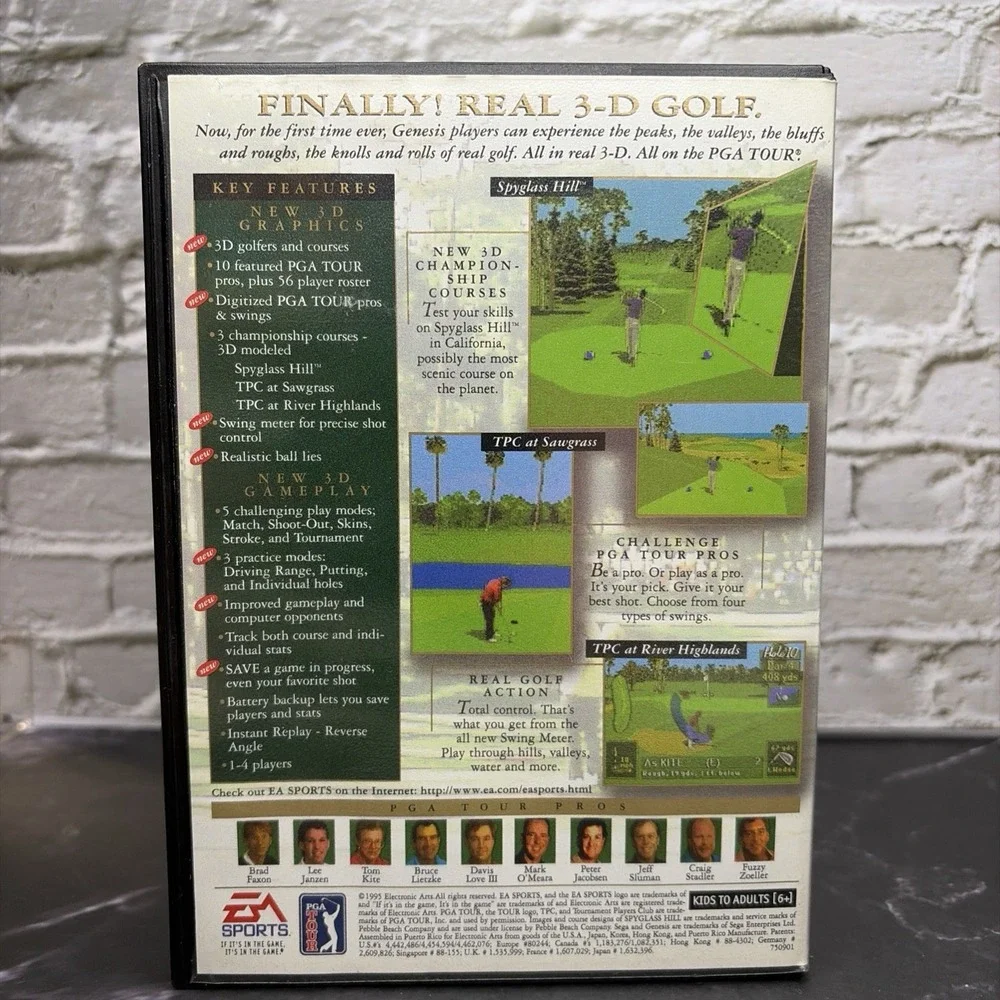 PGA Tour 96 Sega Genesis 1995 Game & Box EA Sports Golf 0014633075090